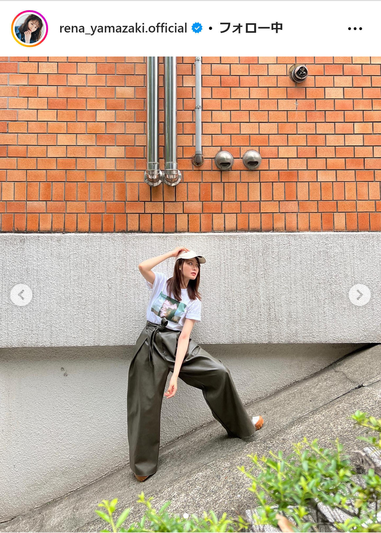 山崎怜奈のインスタグラムから
