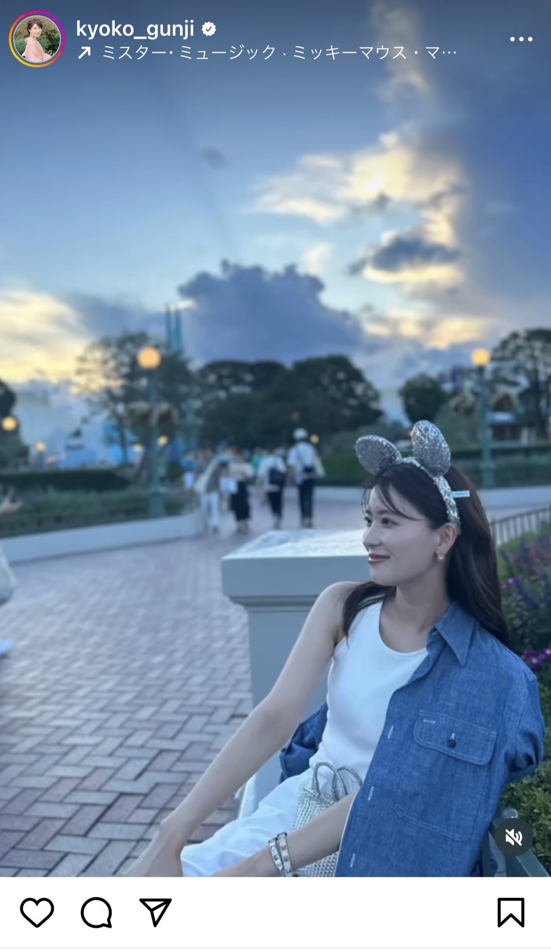 郡司恭子アナウンサーのインスタグラムから