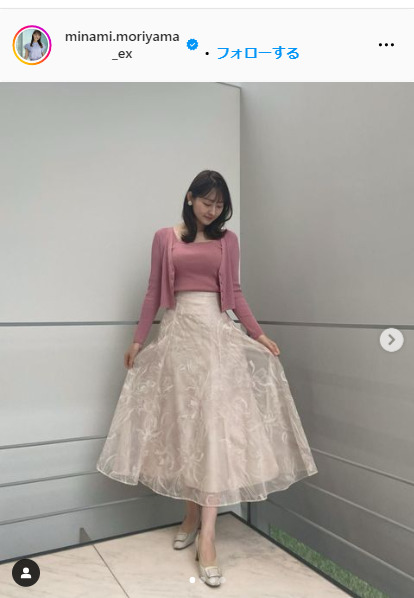 テレビ朝日森山みなみアナのインスタグラムから