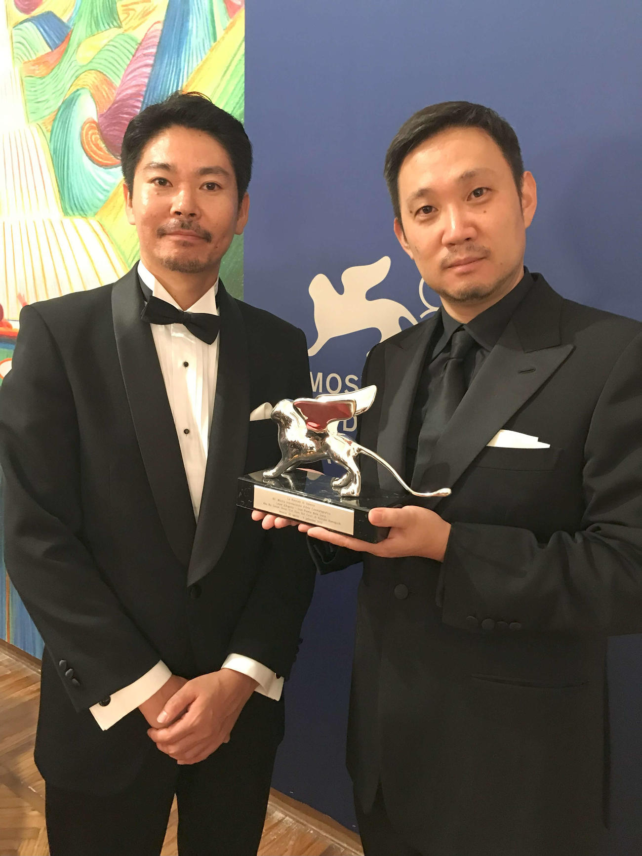ベネチア映画祭で審査員グランプリを受賞した「悪は存在しない」の大美賀均（左）と濱口竜介監督(C)2023 NEOPA／Fictive