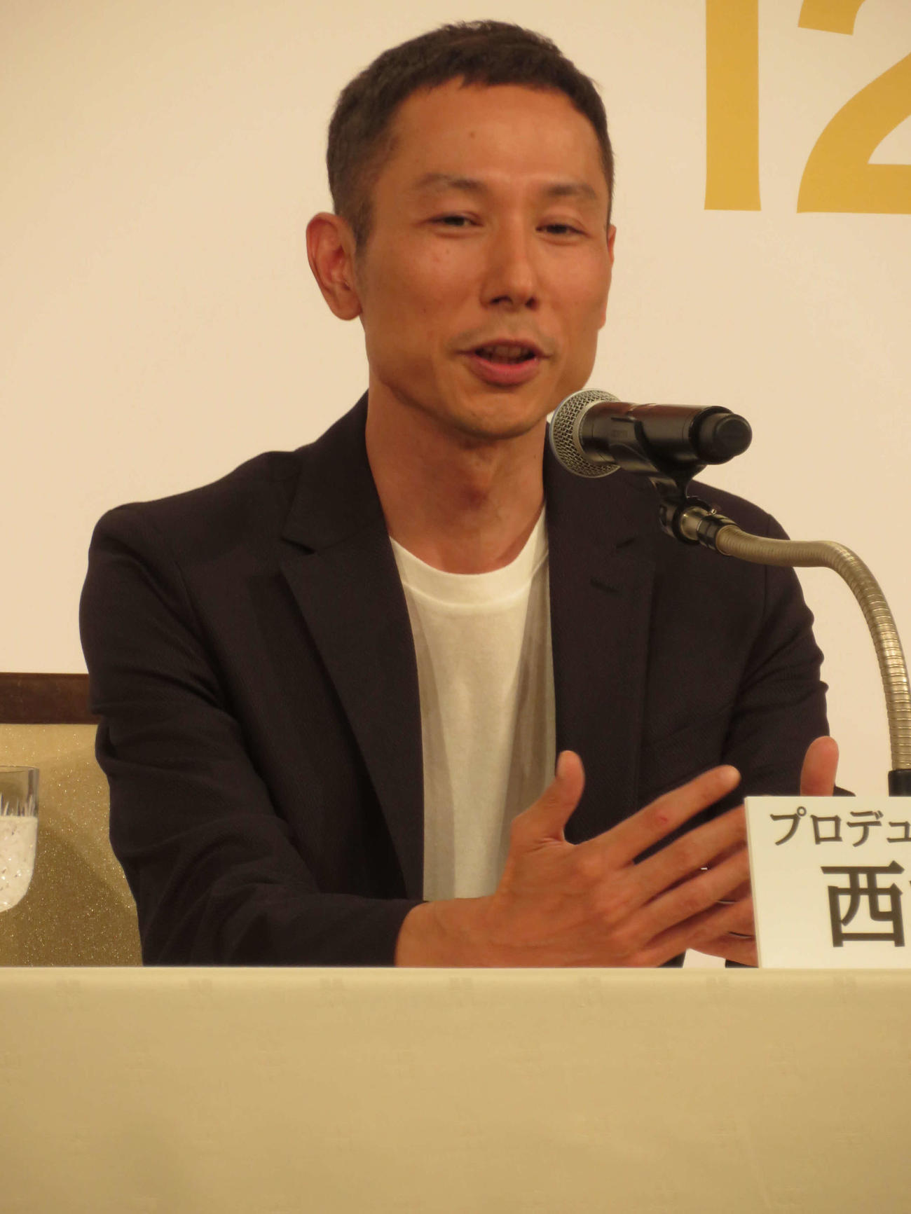 8月21日、アニメーション映画「屋根裏のラジャー」製作報告会見に登壇した西村義明プロデューサー