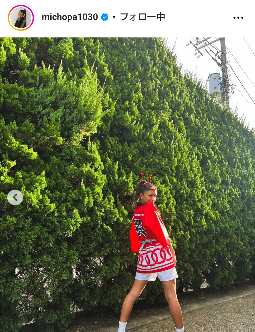 みちょぱこと池田美優のインスタグラムから