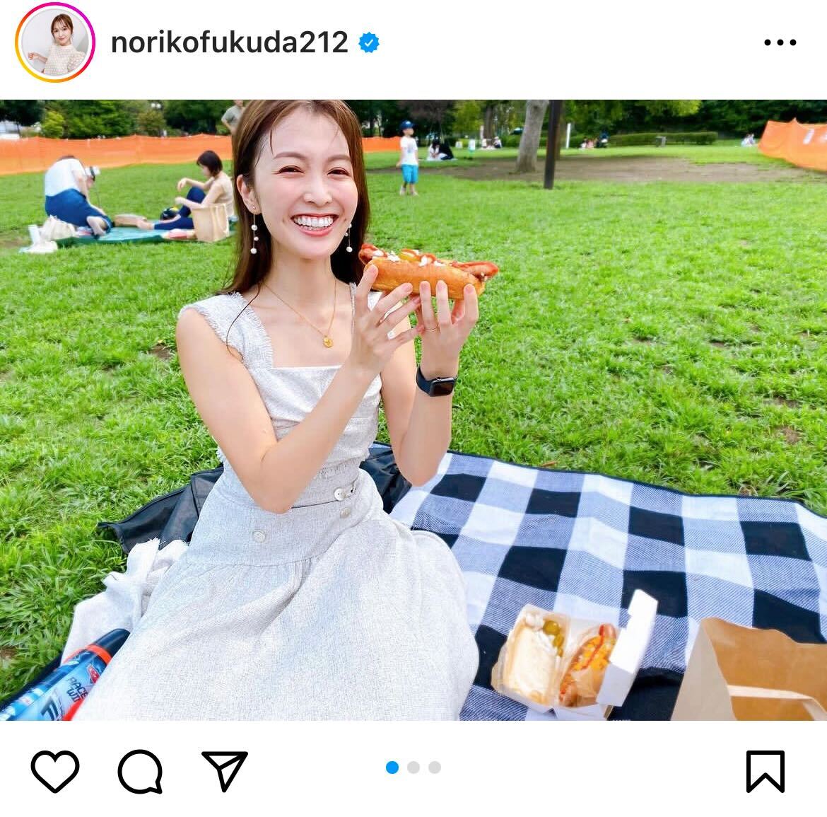 テレビ東京福田典子アナウンサー・インスタグラムから
