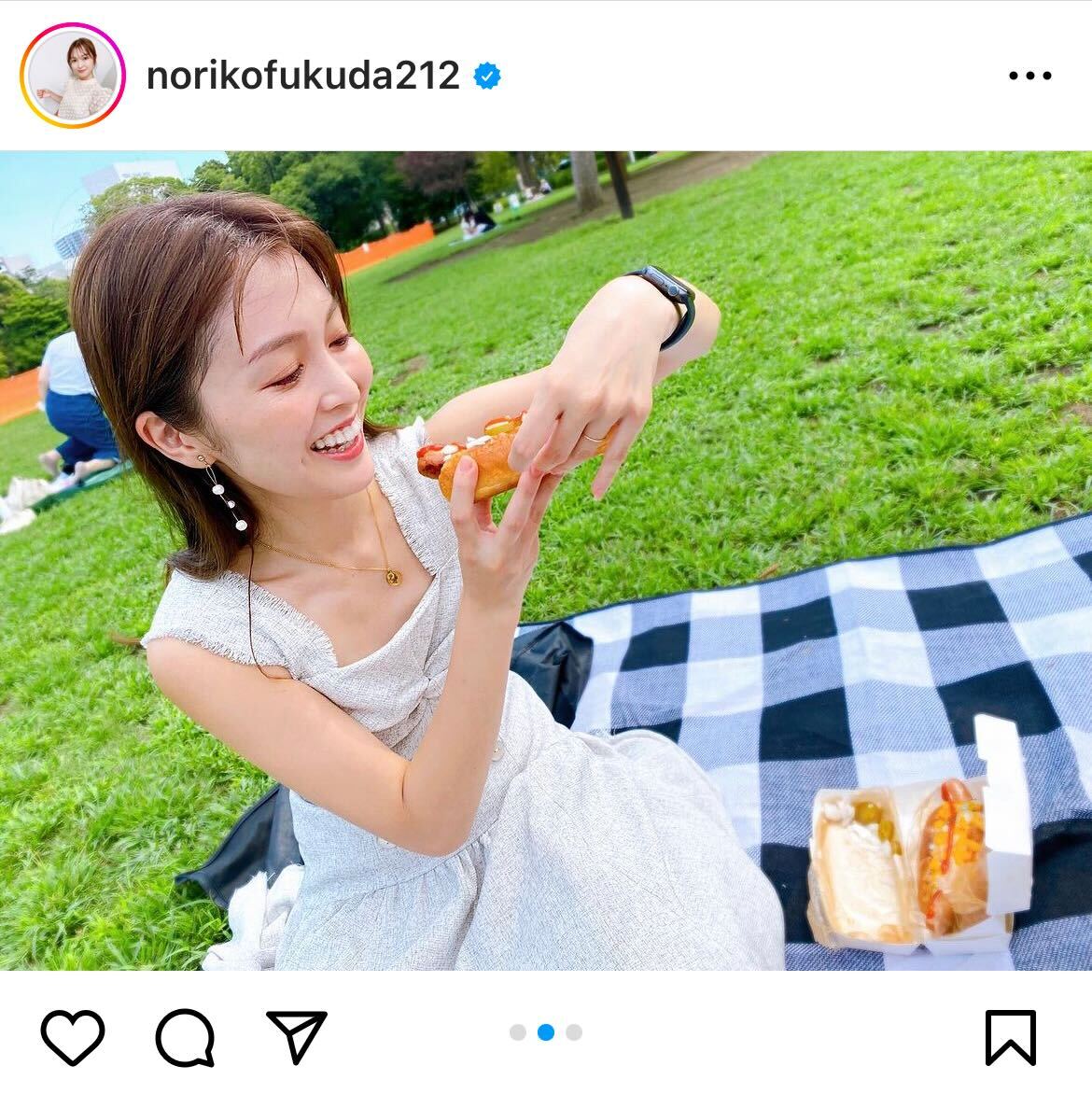 テレビ東京福田典子アナウンサー・インスタグラムから
