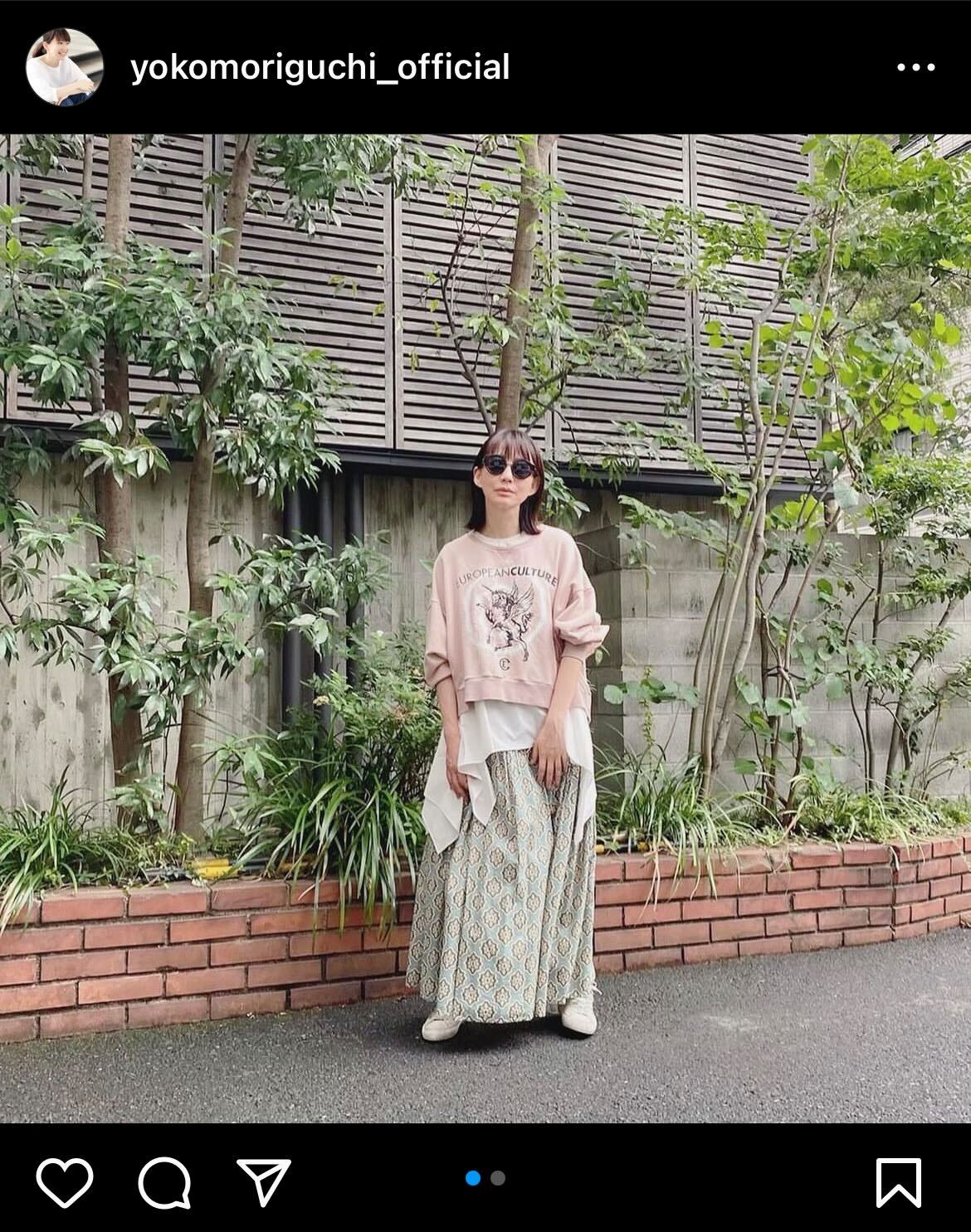 森口瑶子インスタグラムから