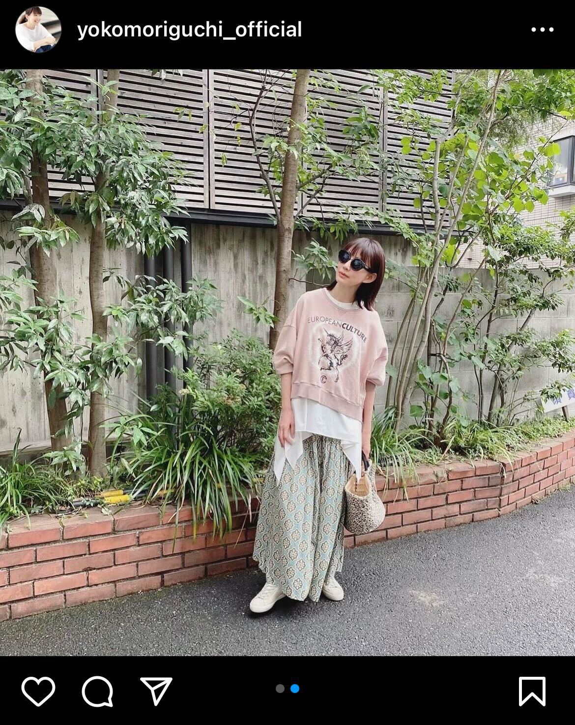 森口瑶子インスタグラムから