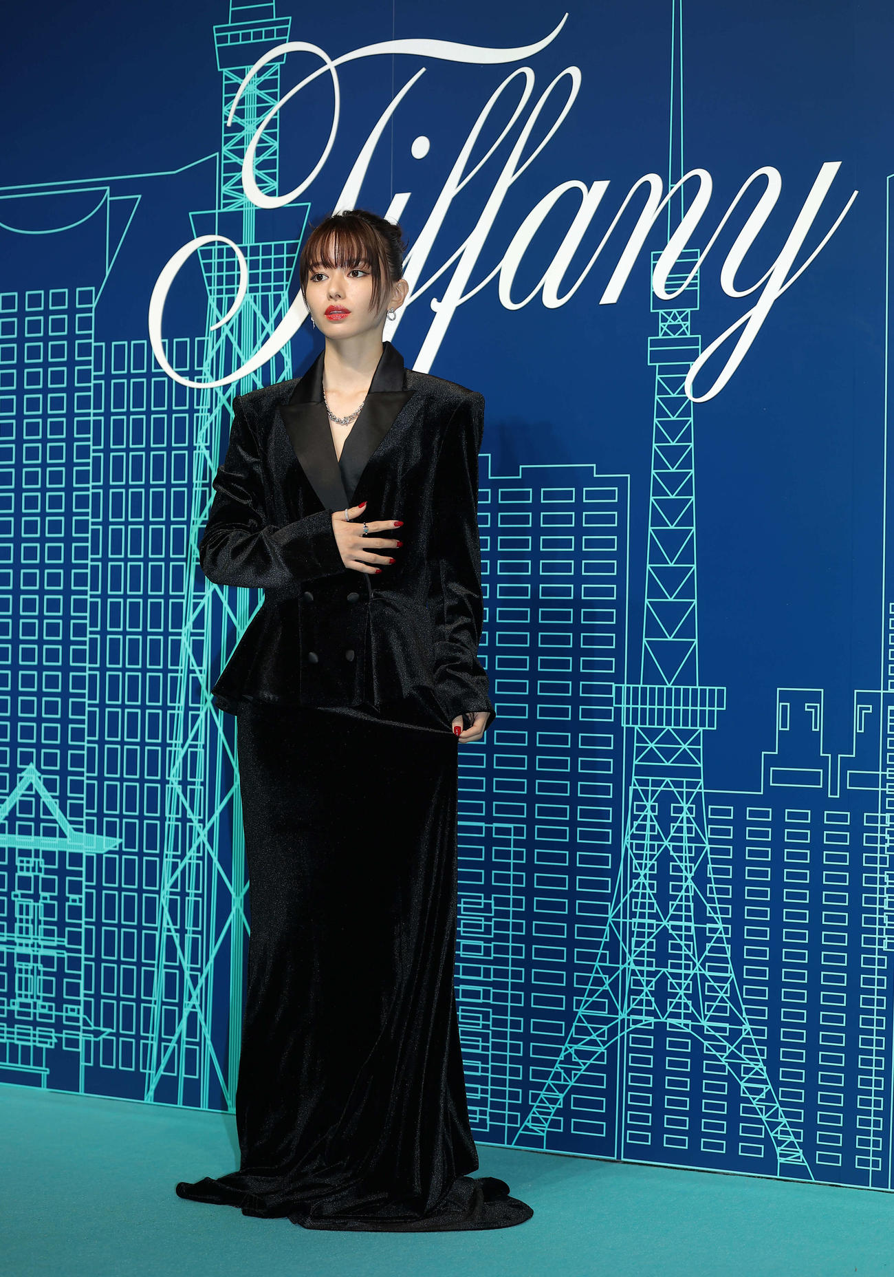 ティファニー表参道オープニングイベントに臨む山本舞香（撮影・河田真司）