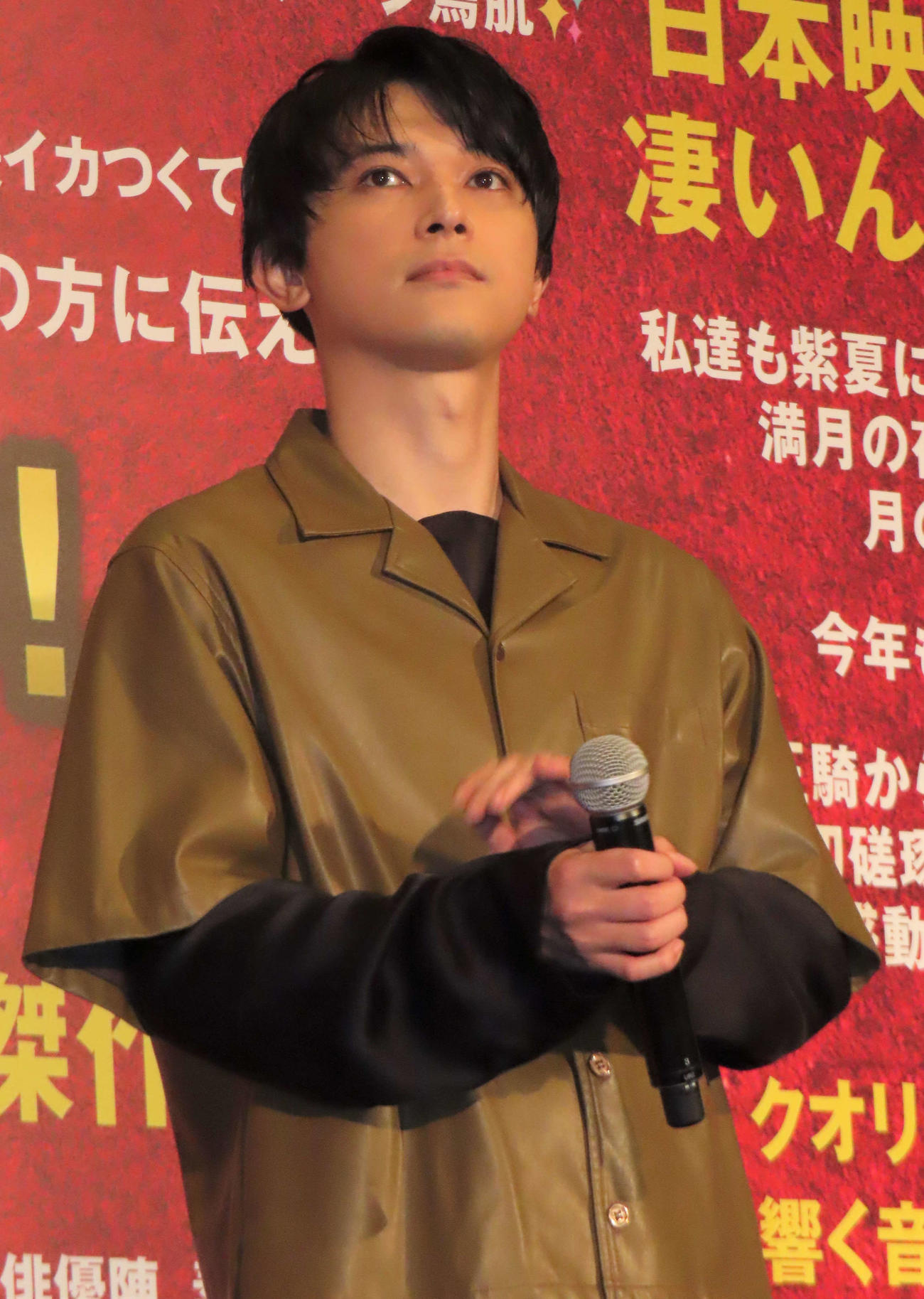 映画「キングダム　運命の炎」大ヒット御礼舞台あいさつに登壇した吉沢亮
