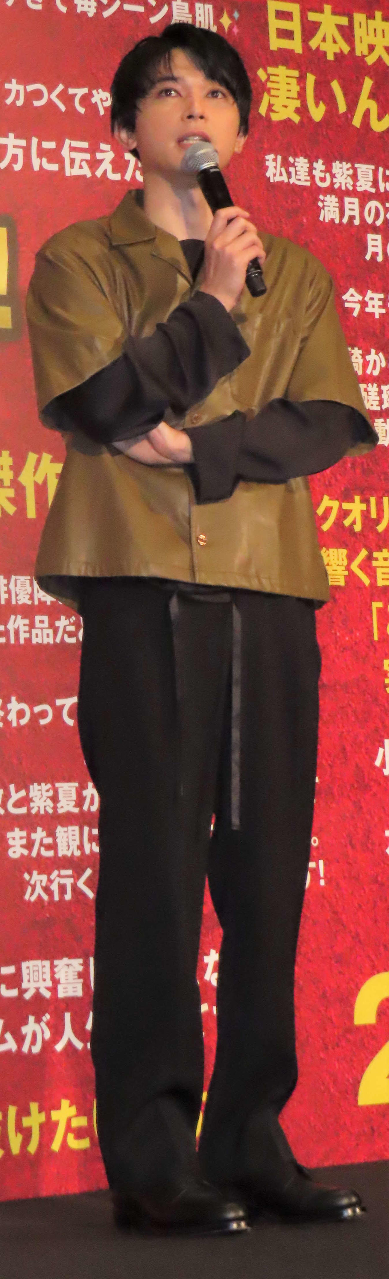 映画「キングダム　運命の炎」大ヒット御礼舞台あいさつに登壇した吉沢亮