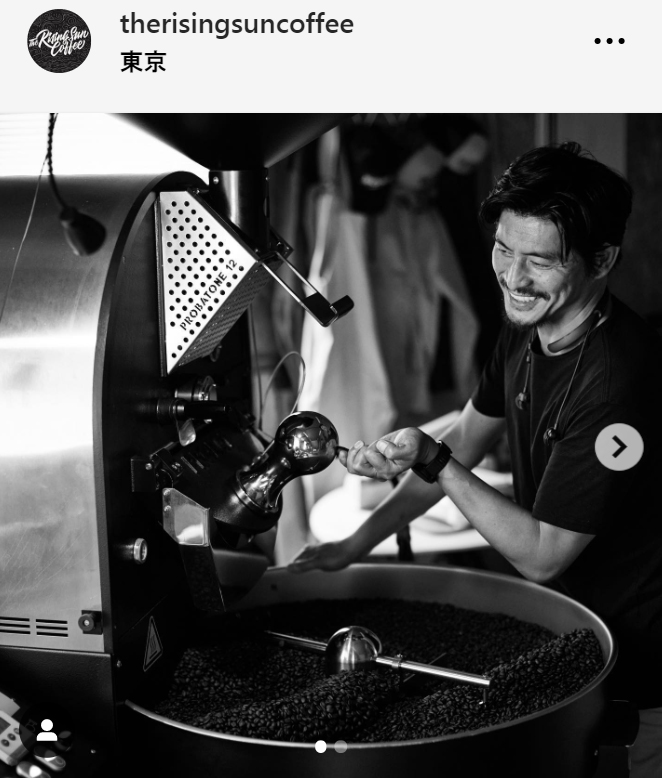 坂口憲二が手がけた「THE RISING SUN COFFEE」の公式インスタグラムから