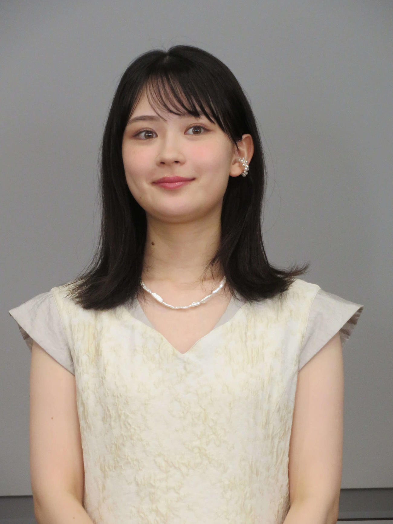 MBSドラマ「女子高生、僧になる。」制作発表会見に出席した畑芽育（撮影・村上幸将）