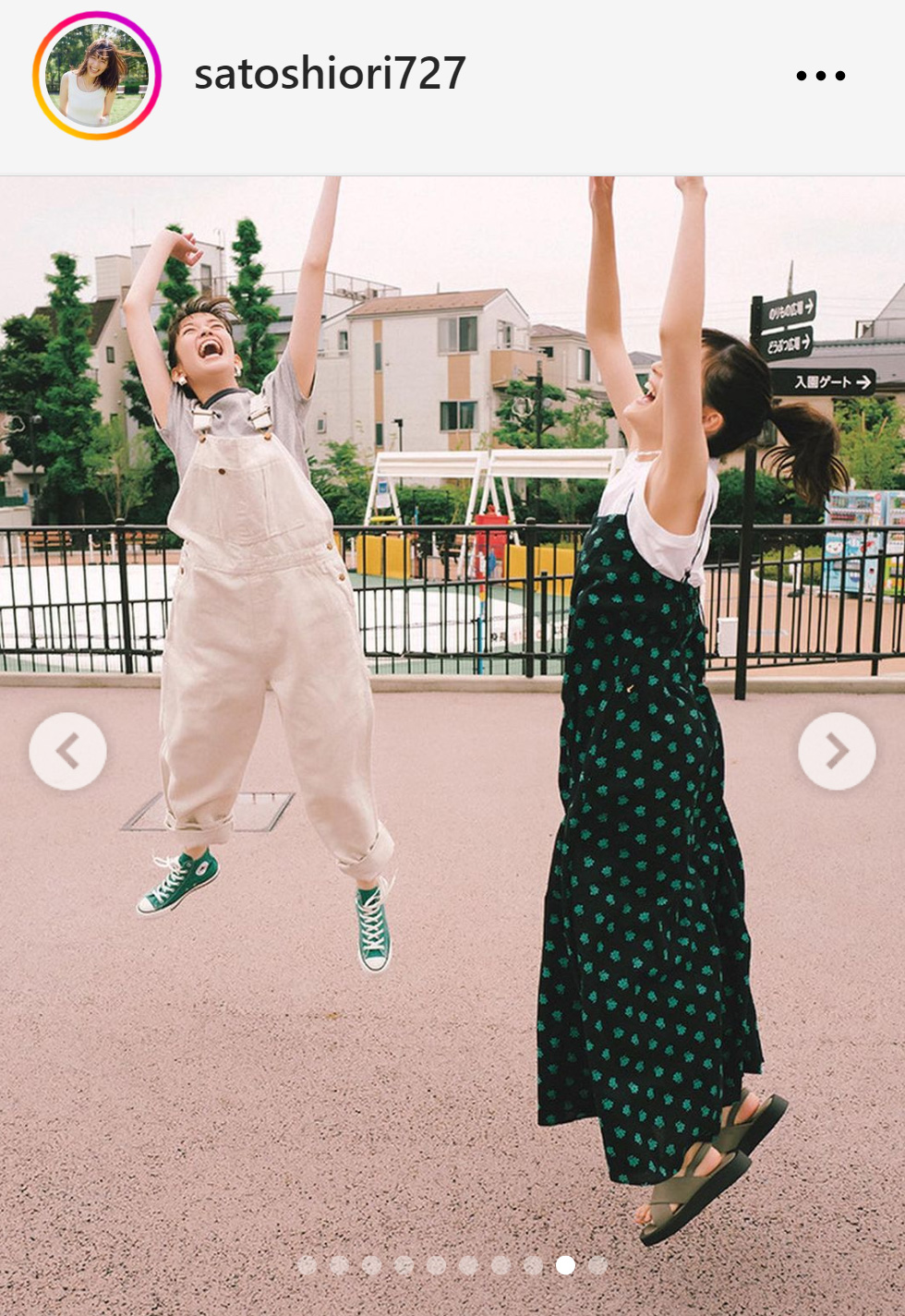 佐藤ありさ（右）とのツーショットを披露した佐藤栞里（佐藤栞里のインスタグラムから）