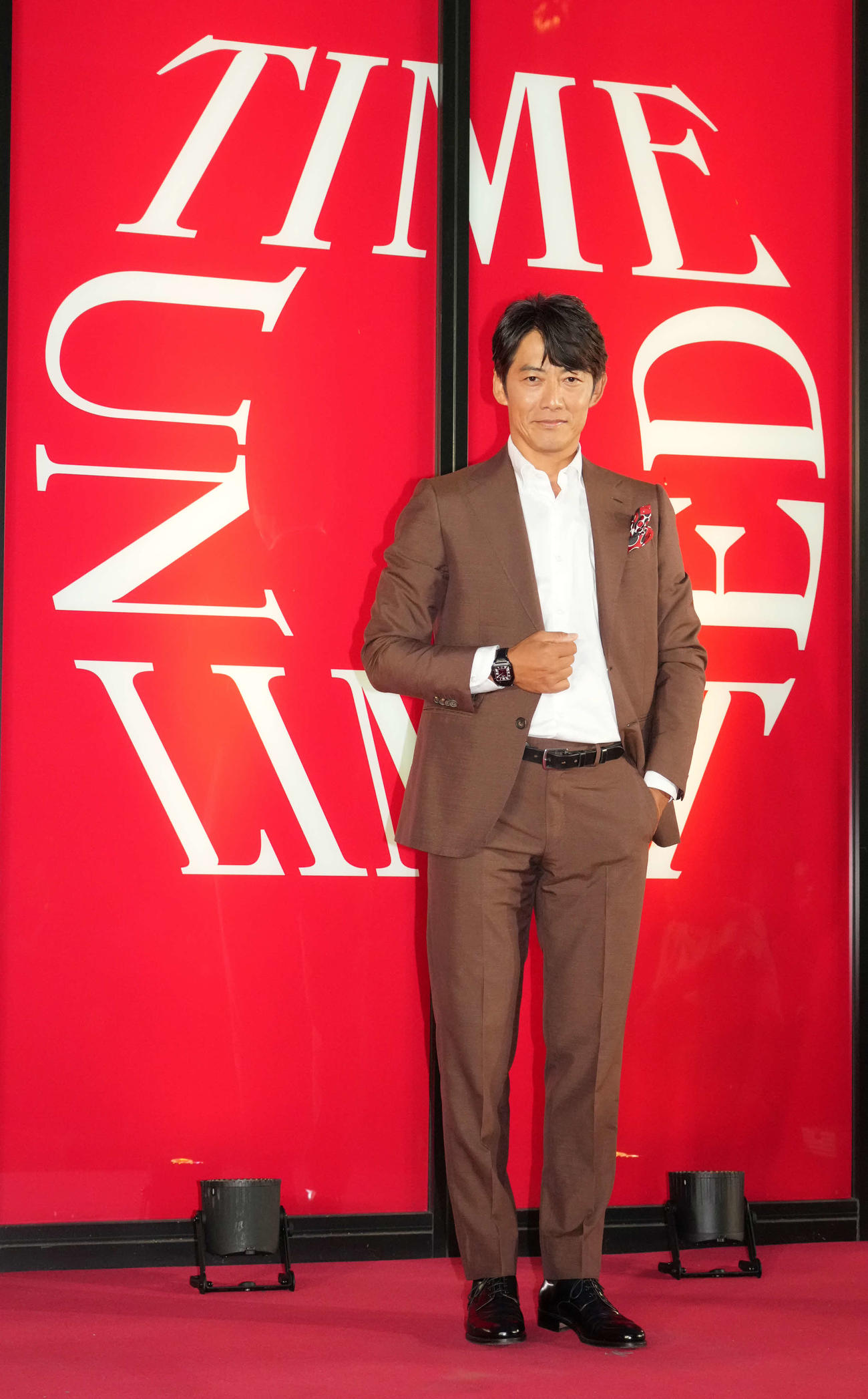 「TIME UNLIMITEDーカルティエウオッチ時を超える」オープニングレセプションに来場した反町隆史（撮影・小沢裕）