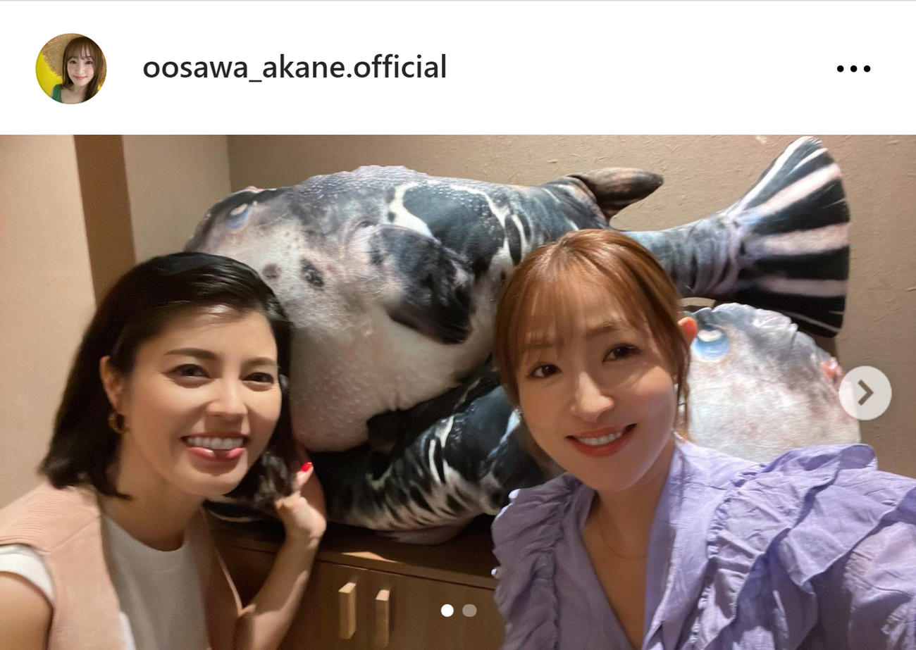 神田愛花（左）と大沢あかね（大沢あかねのインスタグラムから）