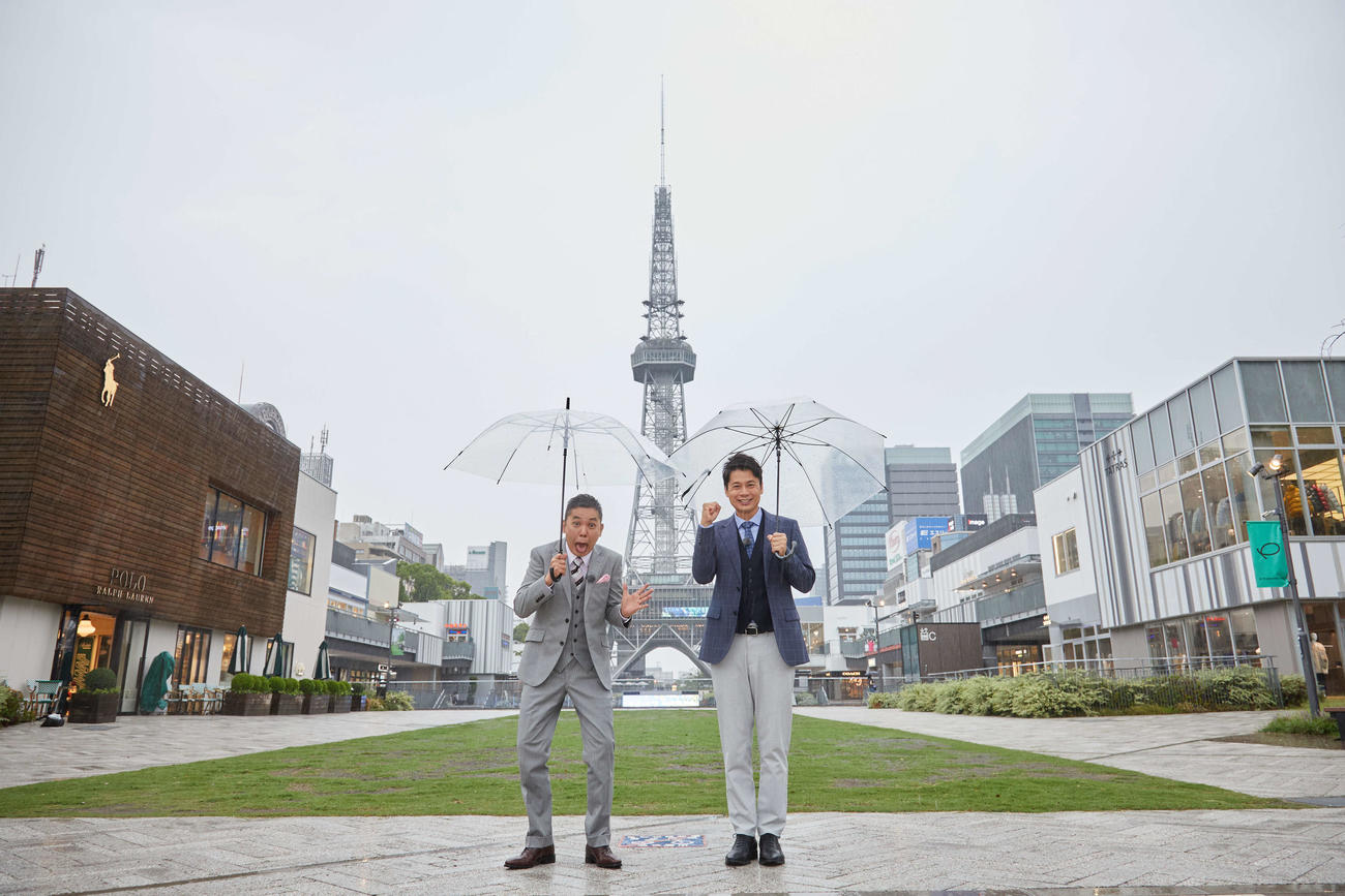 CBCバラエティー番組「太田×石井のデララバ」でMCを務める太田光（左）と石井亮次