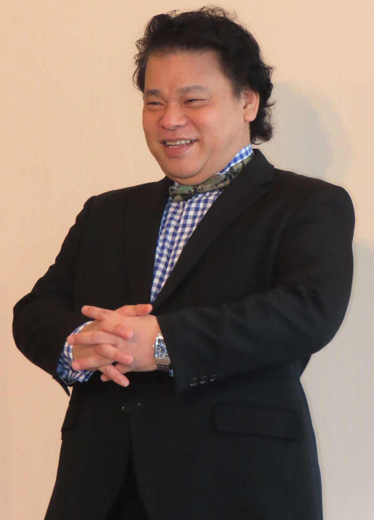 新劇場「IMM THEATER」のロゴ決定お披露目取材会に出席したジミー大西