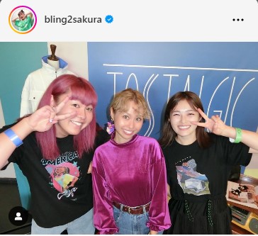 左からぺえ、peco、井上咲楽（井上咲楽のインスタグラムから）