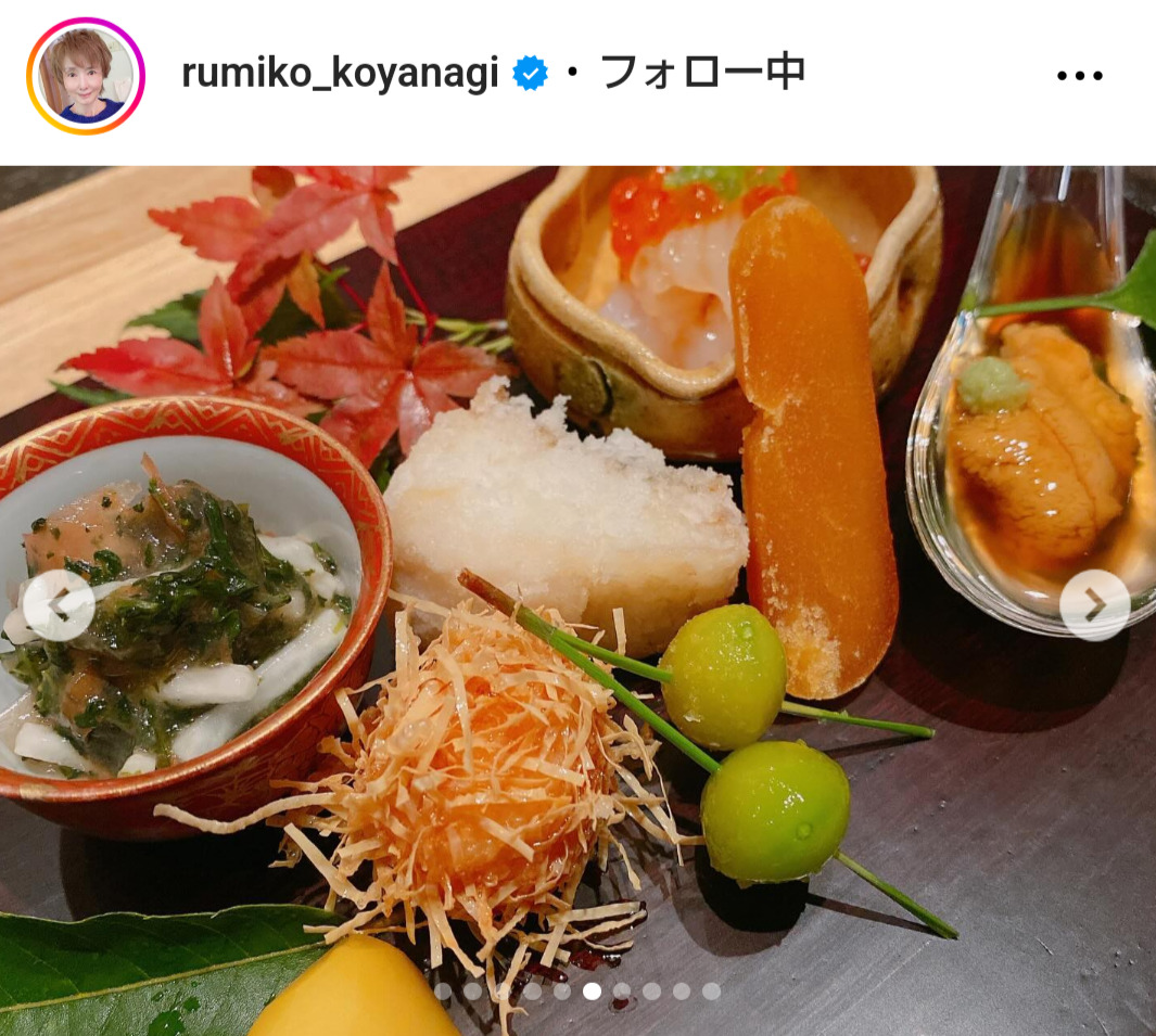 小柳ルミ子のインスタグラムから