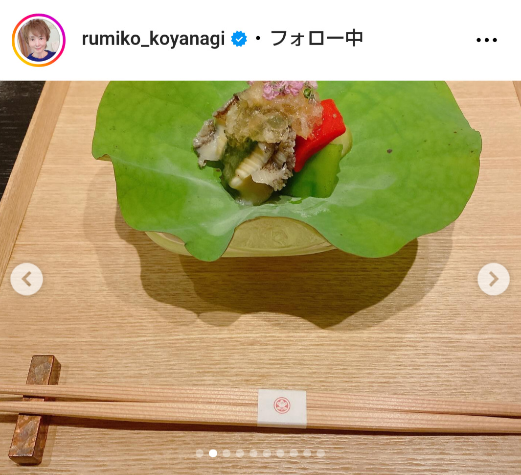 小柳ルミ子のインスタグラムから
