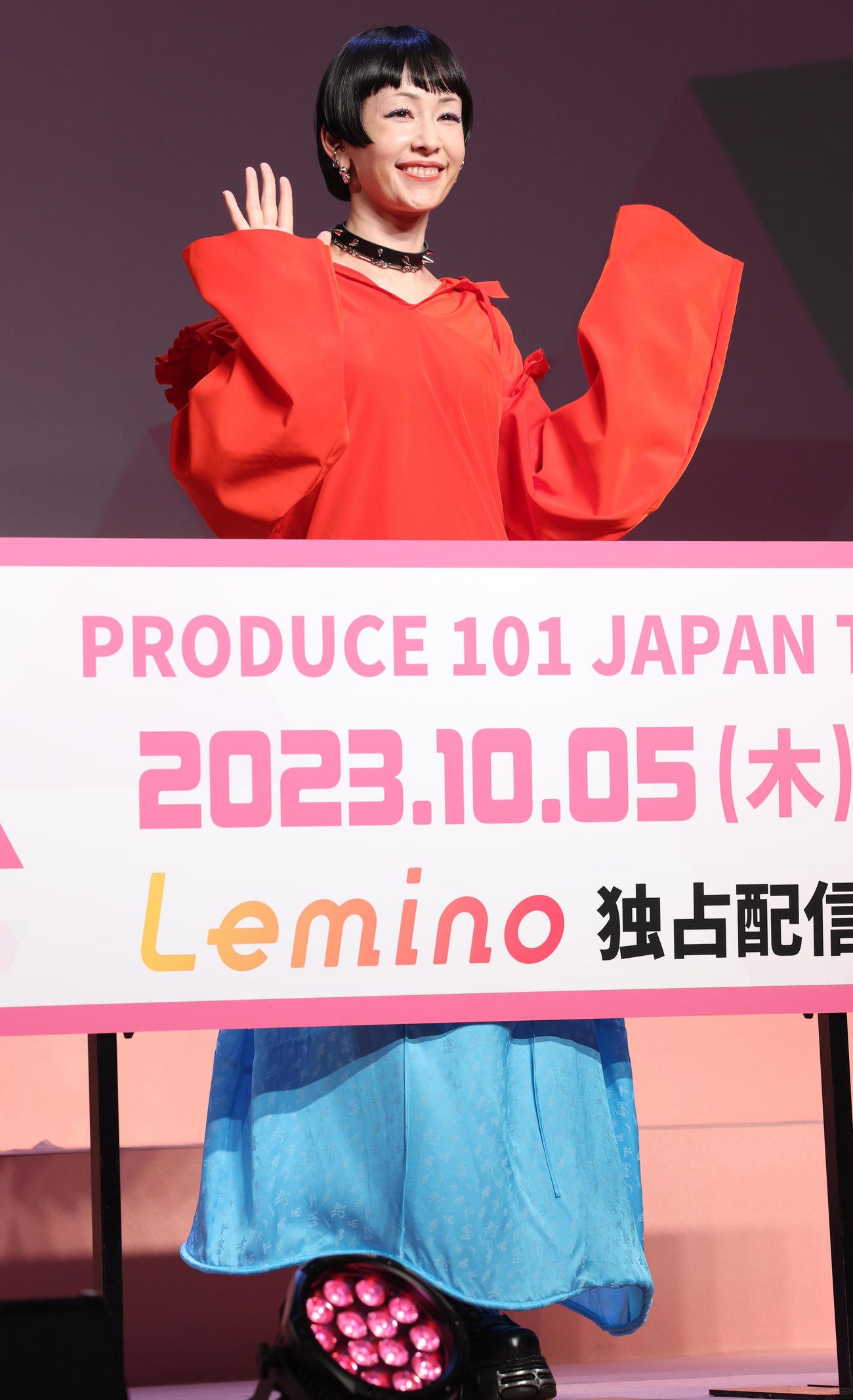 「PRODUCE 101 JAPAN THE GIRLS」発表記者会見に登場した「PRODUCE 101 JAPAN THE GIRLS」発表記者会見に登場した国民プロデューサー代表の木村カエラ（撮影・野上伸悟）