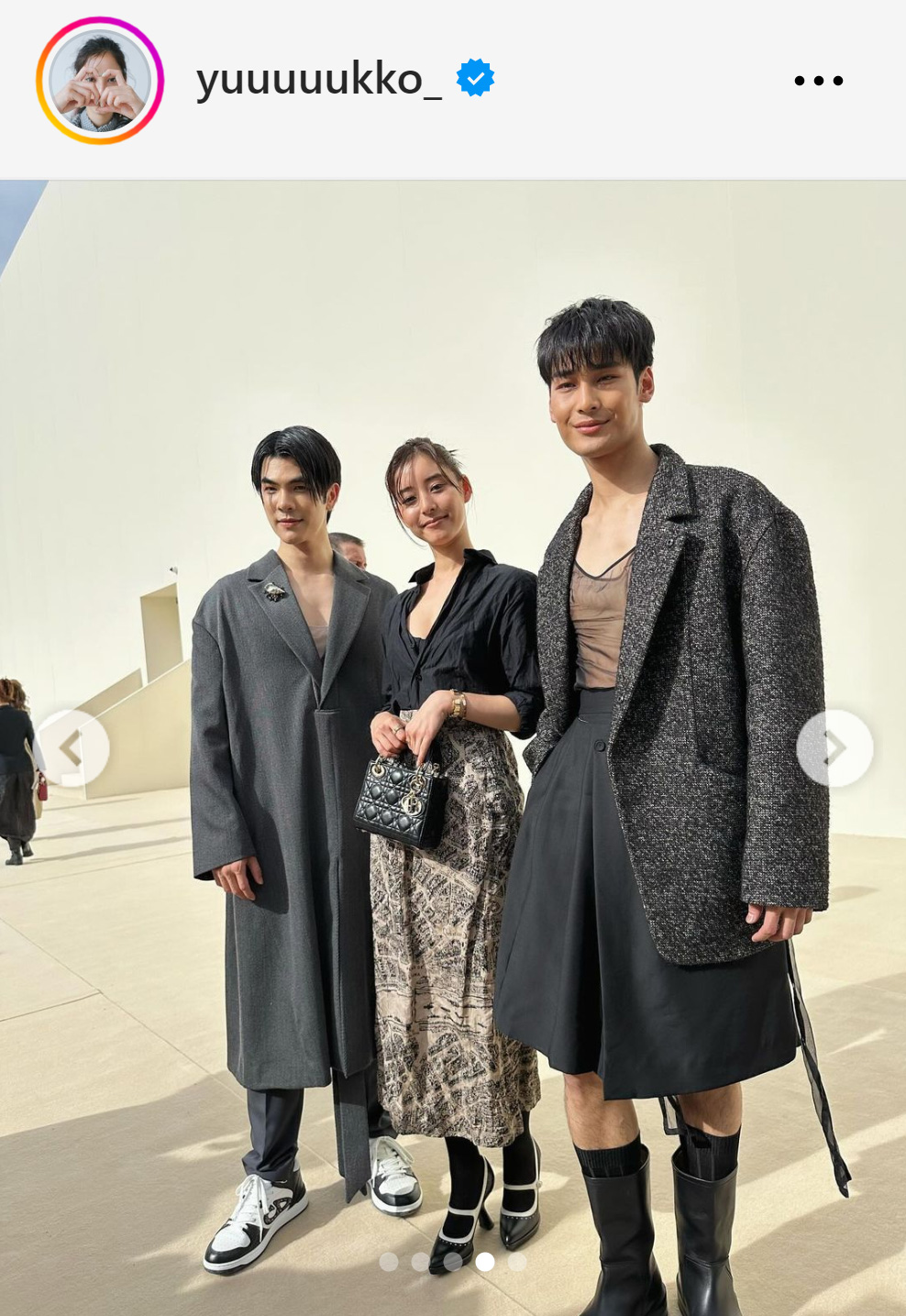 新木優子のインスタグラムから