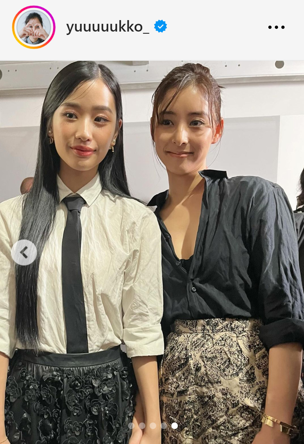 新木優子のインスタグラムから