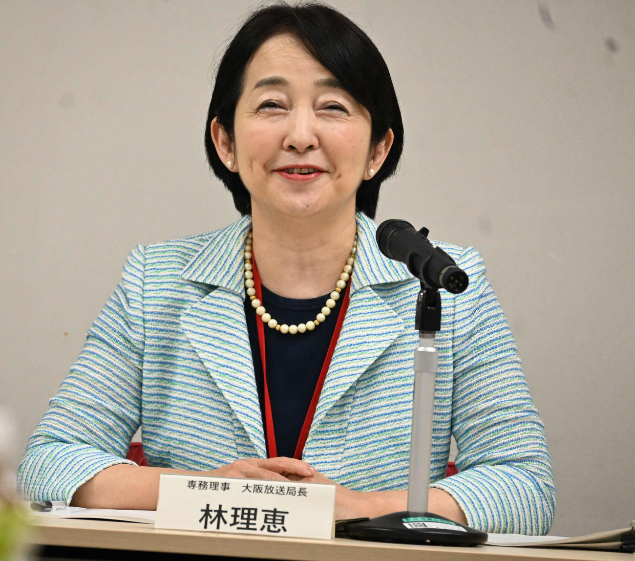 NHK大阪放送局の林理恵局長（撮影・松浦隆司）