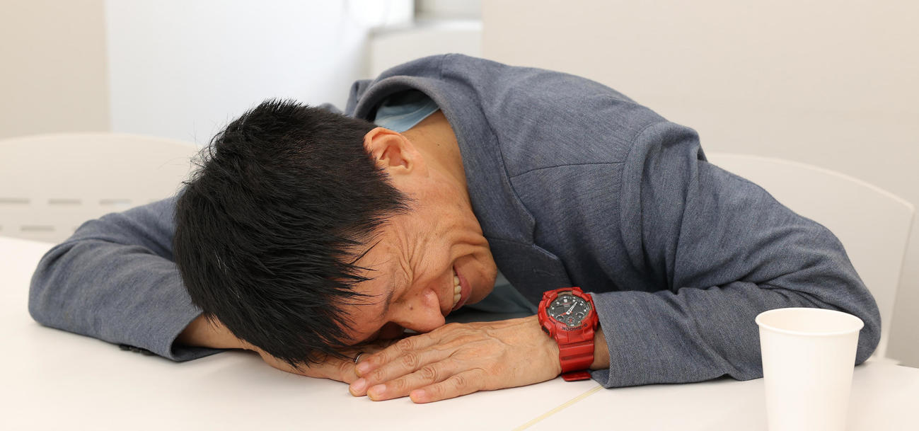 『高田文夫プロデュース　芸能生活40周年記念　山田雅人　かたりの世界』をPRする山田雅人（撮影・青山麻美）