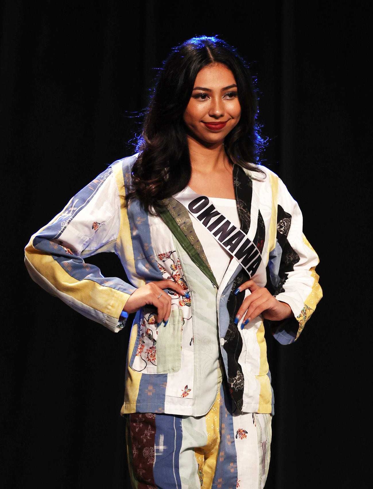 2023ミス・ジャパン参加者の沖縄・辺土名志江良さん（撮影・中島郁夫）