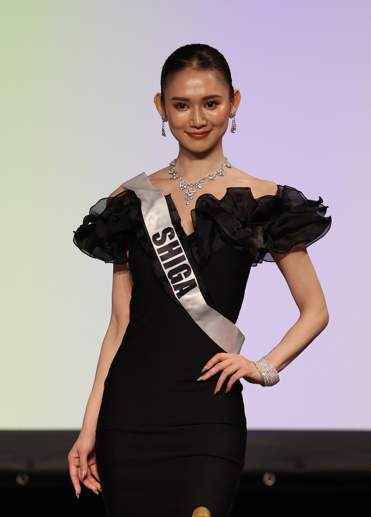 2023ミス・ジャパン参加者の滋賀・熊谷愛音さん（撮影・中島郁夫）