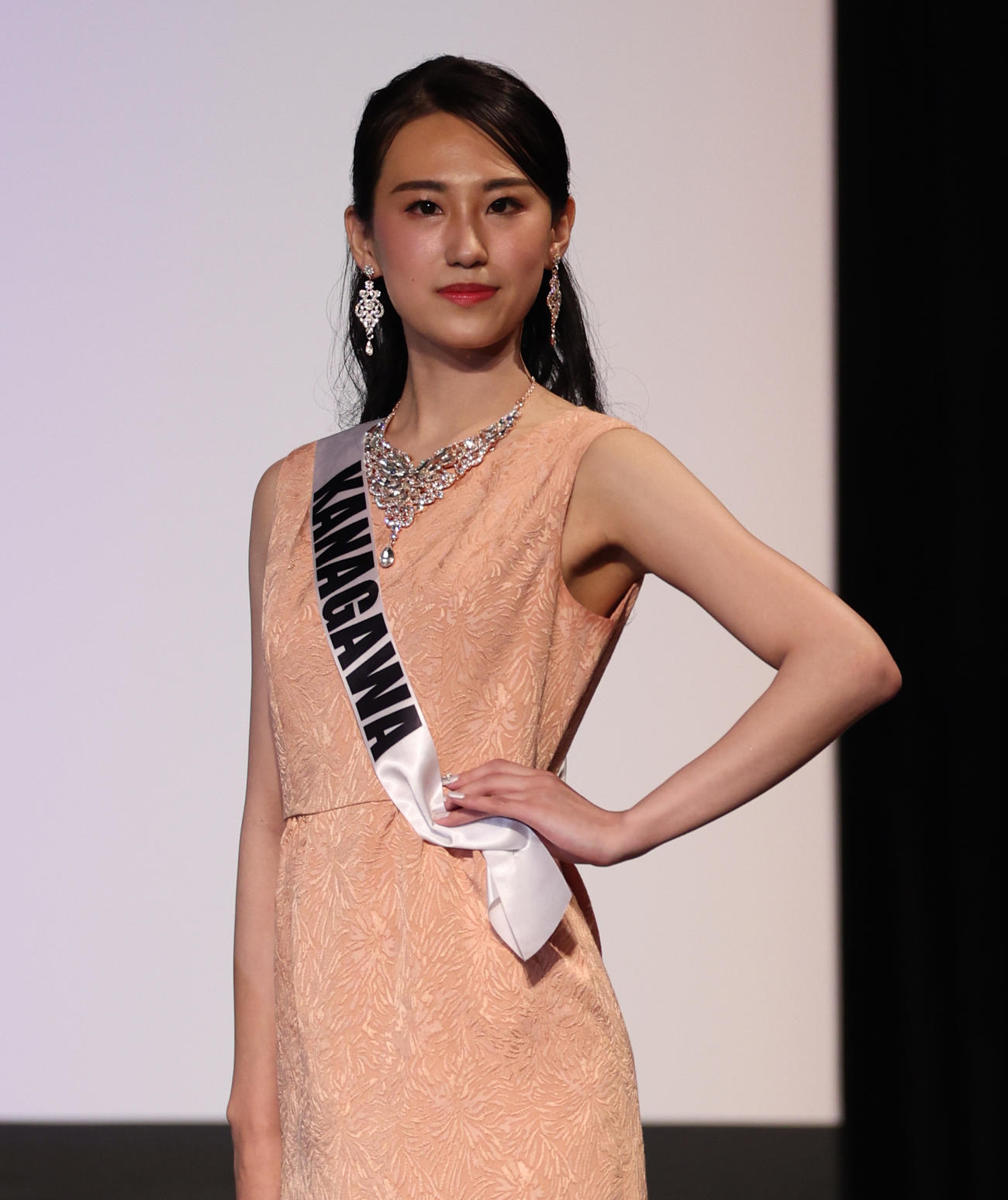 2023ミス・ジャパン参加者の神奈川・清水さえさん（撮影・中島郁夫）