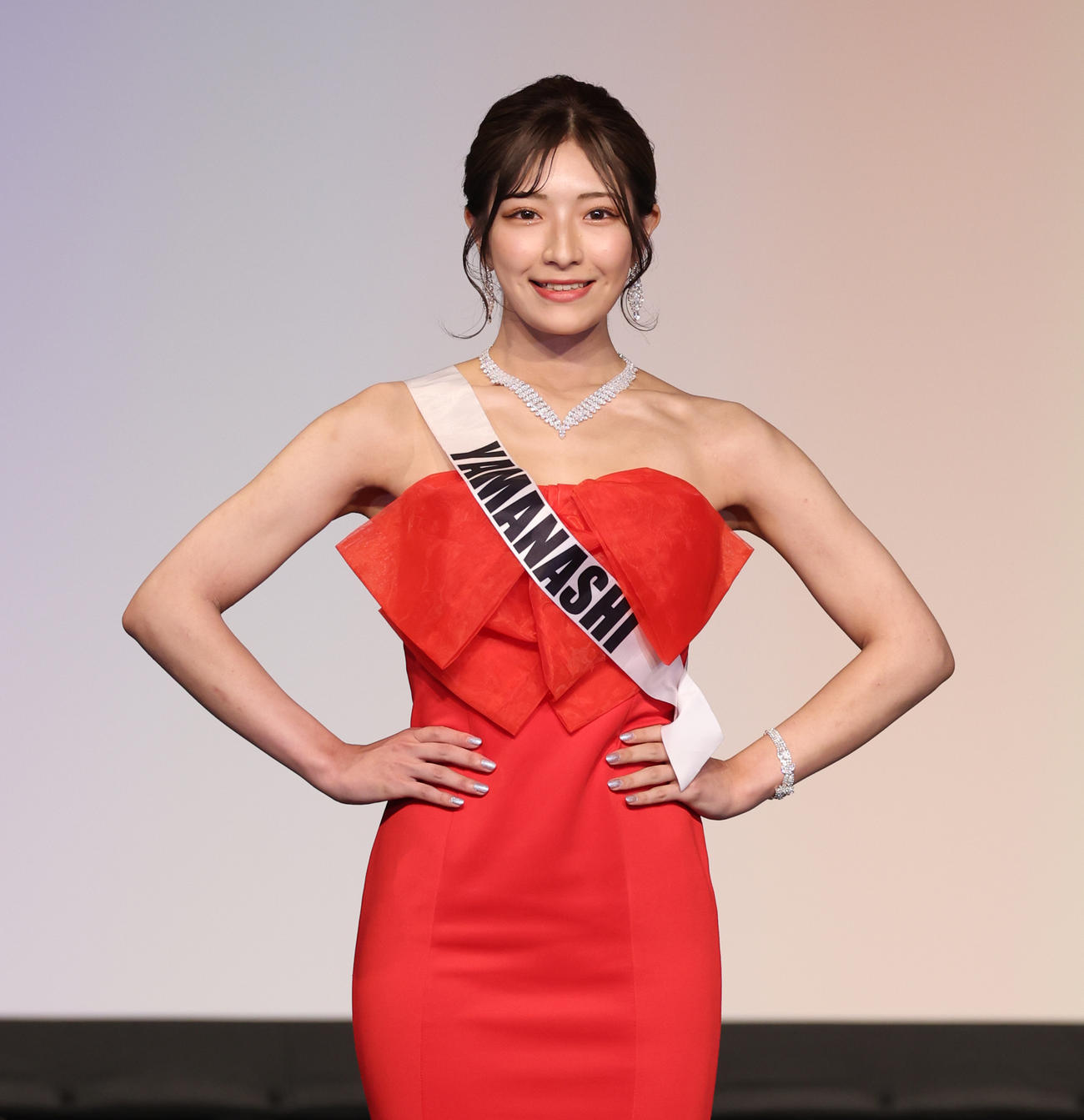 2023ミス・ジャパン参加者の山梨・広瀬愛莉さん（撮影・中島郁夫）