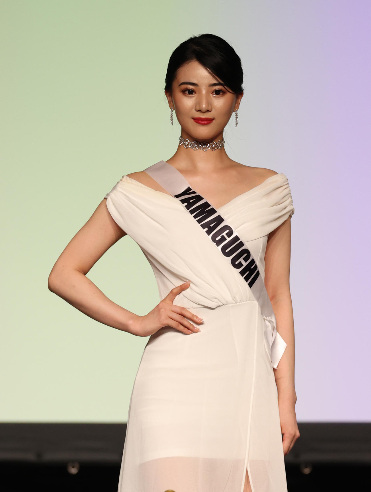 2023ミス・ジャパン参加者の山口・廣井里咲さん（撮影・中島郁夫）