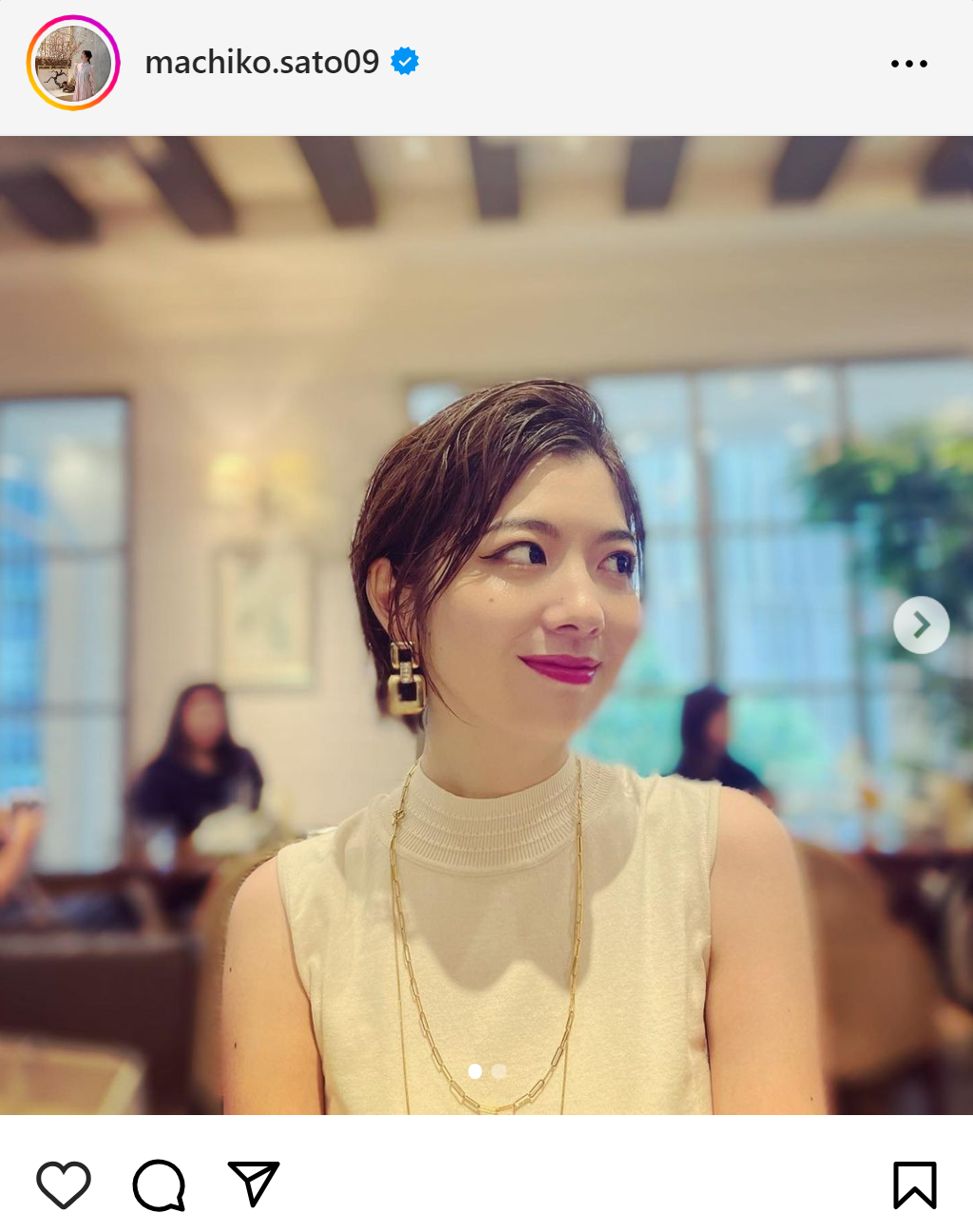 佐藤真知子のインスタグラムから