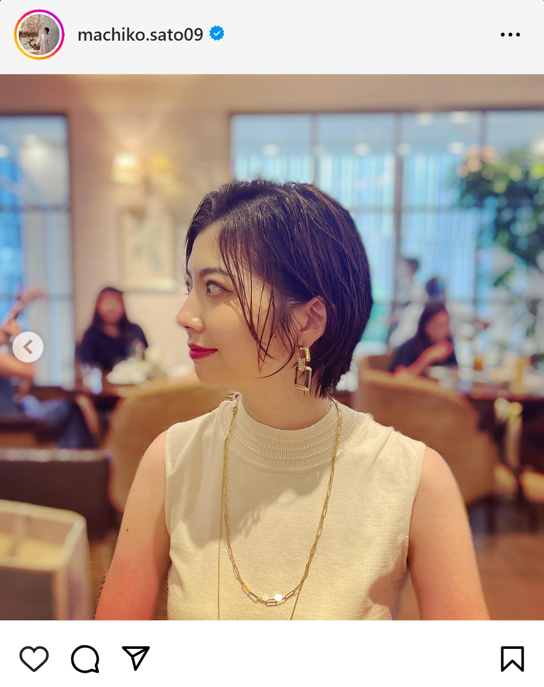 佐藤真知子のインスタグラムから