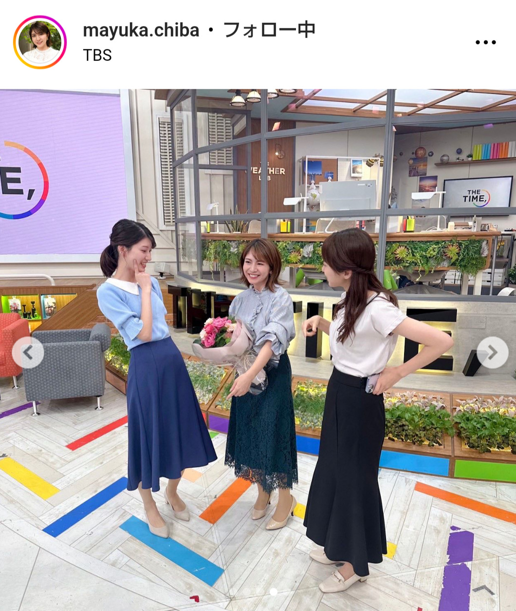 千葉真由佳アナのインスタグラムから