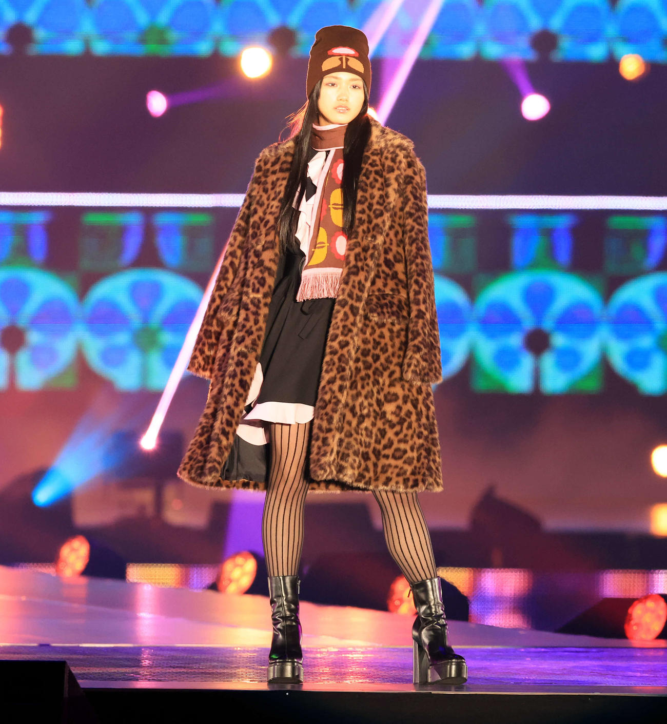 「Rakuten GirlsAward 2023 A／W」に登場した櫻坂46山崎天（撮影・浅見桂子）