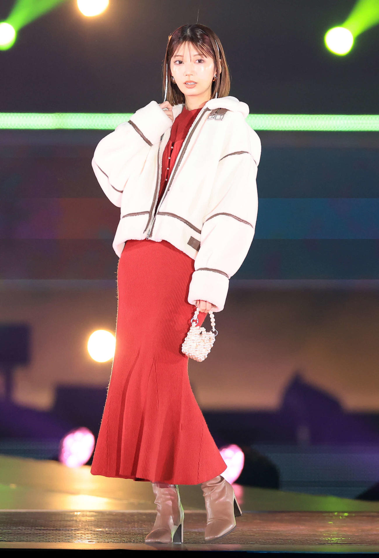 「Rakuten GirlsAward 2023 A／W」に登場した日向坂46高本彩花（撮影・浅見桂子）