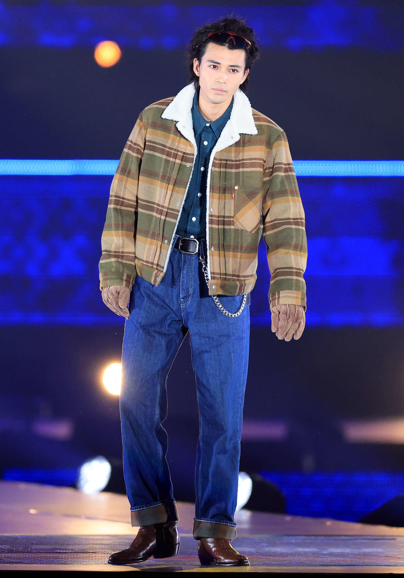 「Rakuten GirlsAward 2023 A／W」に登場した中田圭祐（撮影・浅見桂子）