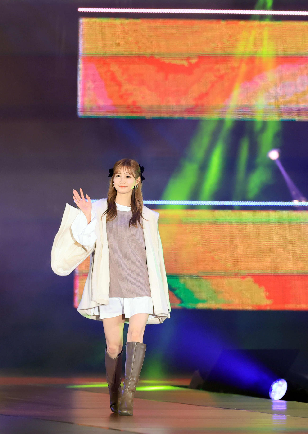 「Rakuten GirlsAward 2023 A／W」に登場した生見愛瑠（撮影・浅見桂子）