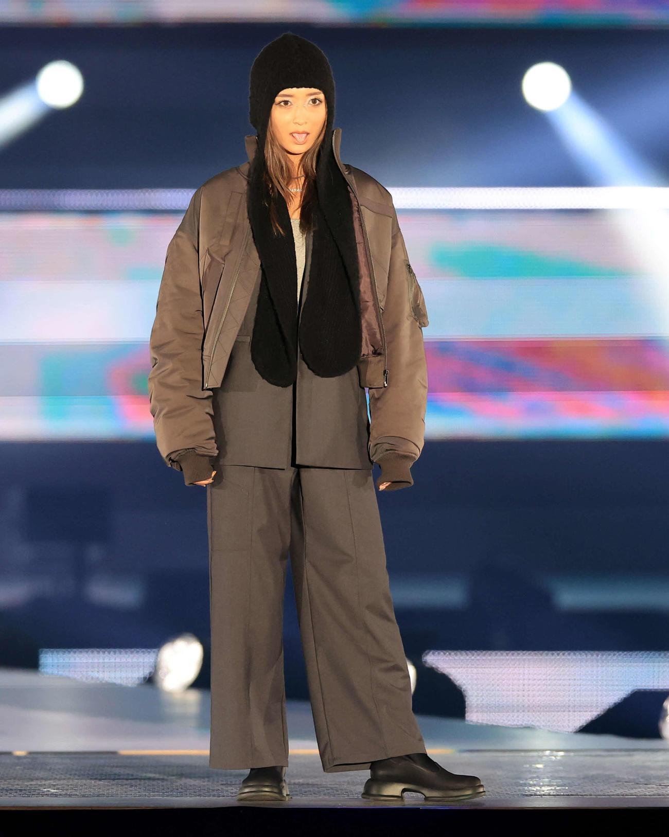 「Rakuten GirlsAward 2023 A／W」に登場した池田美優（撮影・浅見桂子）