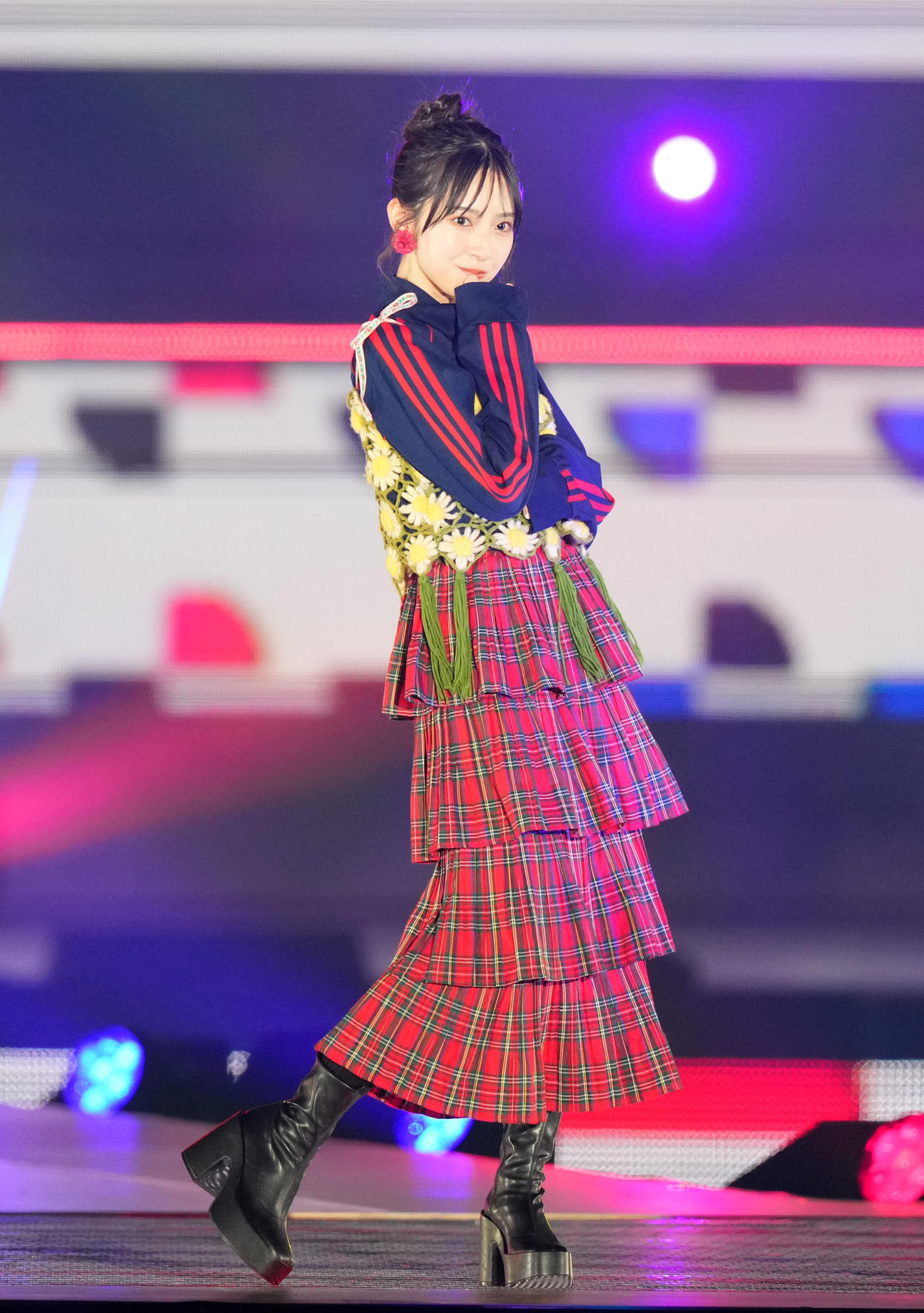「Rakuten GirlsAward 2023 A／W」に登場した日向坂46金村美玖（撮影・横山健太）