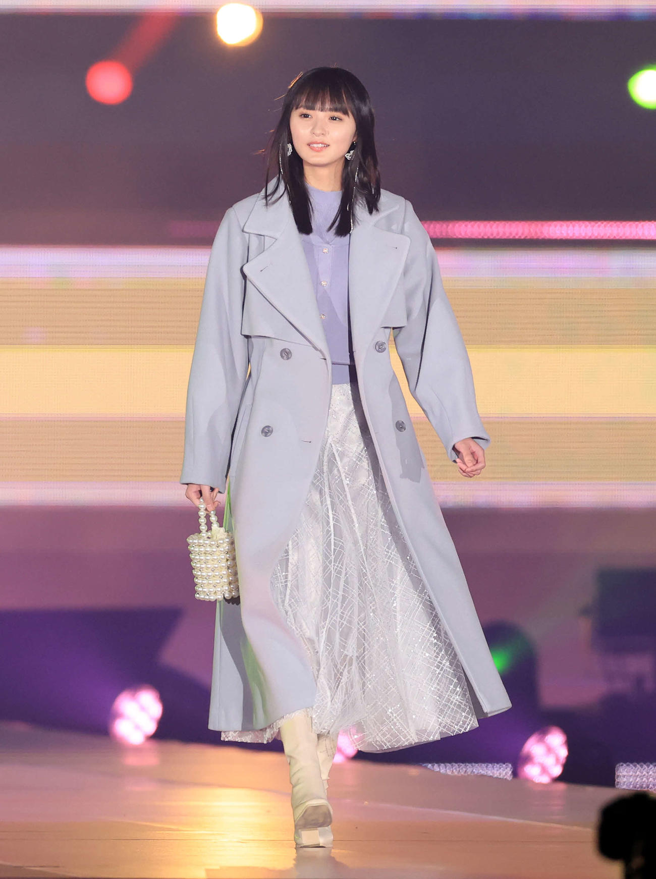 「Rakuten GirlsAward 2023 A／W」に登場した乃木坂46遠藤さくら（撮影・浅見桂子）