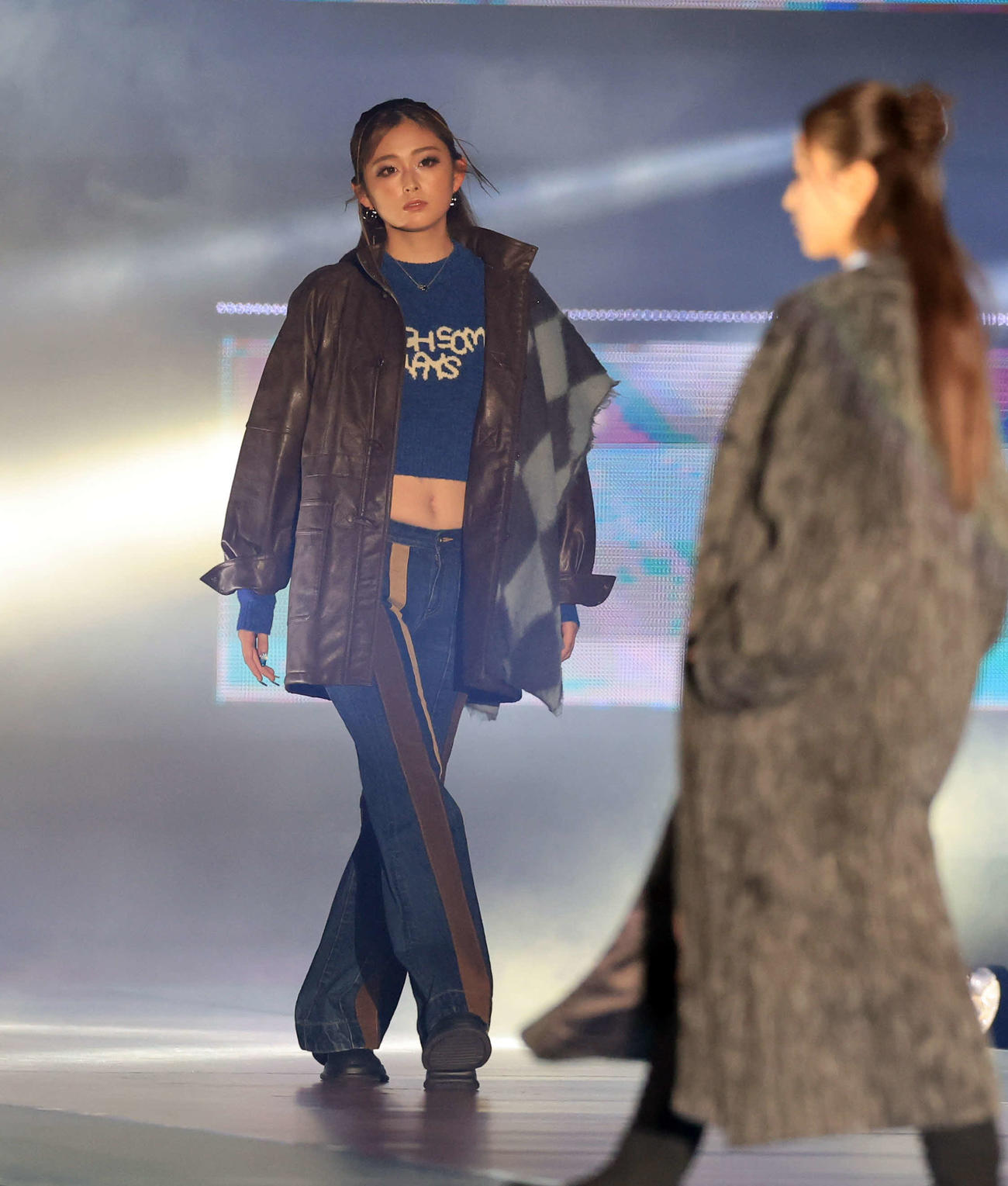 「Rakuten GirlsAward 2023 A／W」に登場したゆうちゃみ（撮影・浅見桂子）
