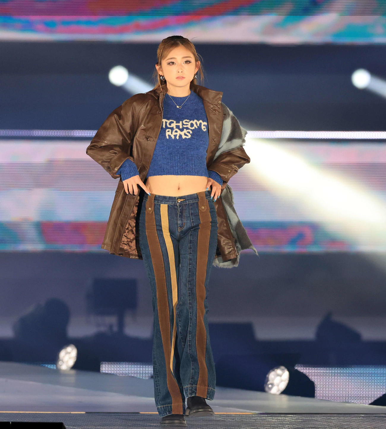「Rakuten GirlsAward 2023 A／W」に登場したゆうちゃみ（撮影・浅見桂子）