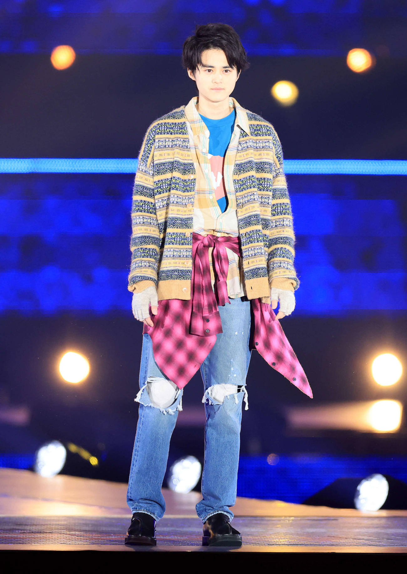 「Rakuten GirlsAward 2023 A／W」に登場した鈴鹿央士（撮影・浅見桂子）