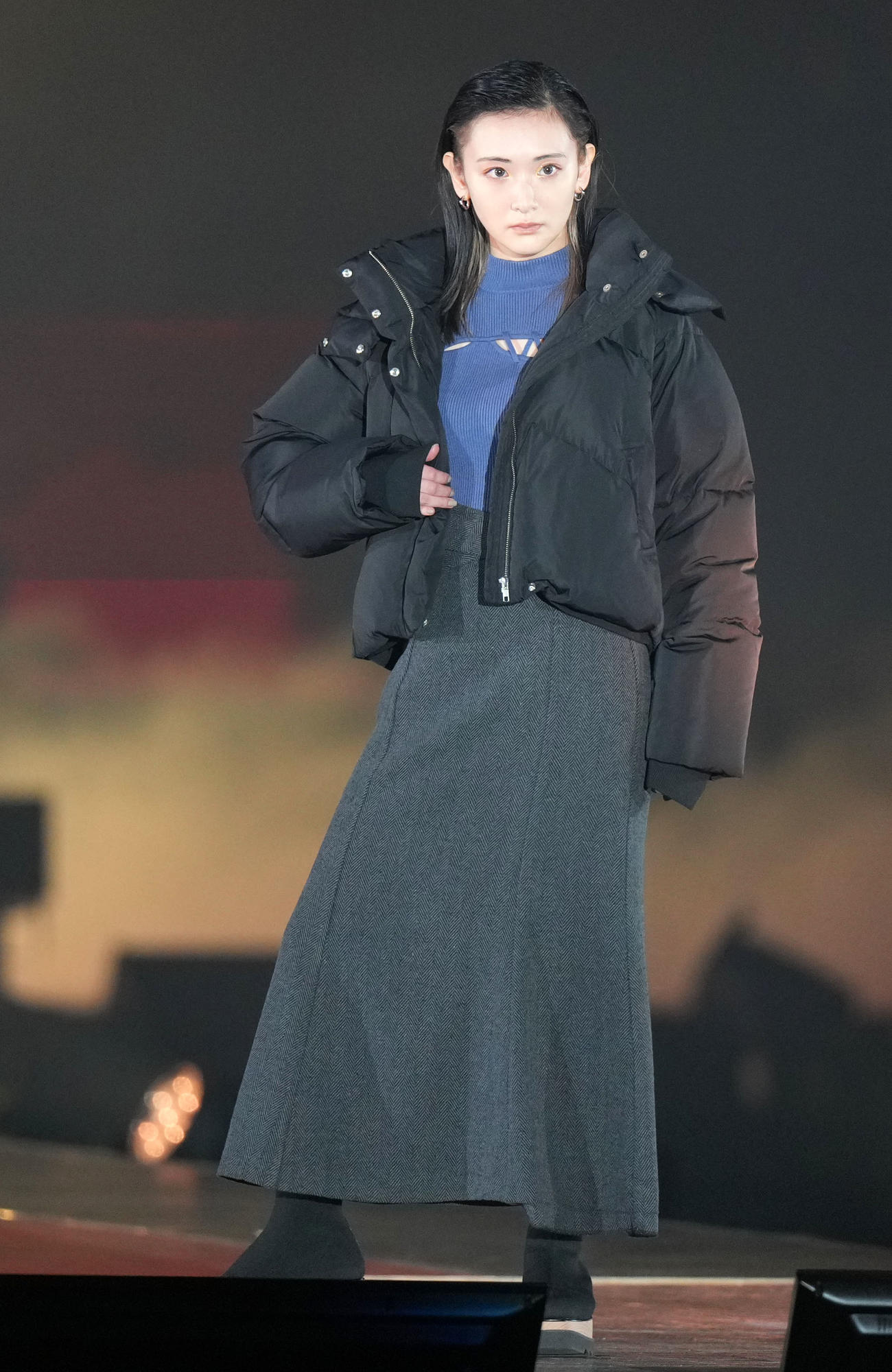 「Rakuten GirlsAward 2023 A／W」に登場した生駒里奈（撮影・横山健太）