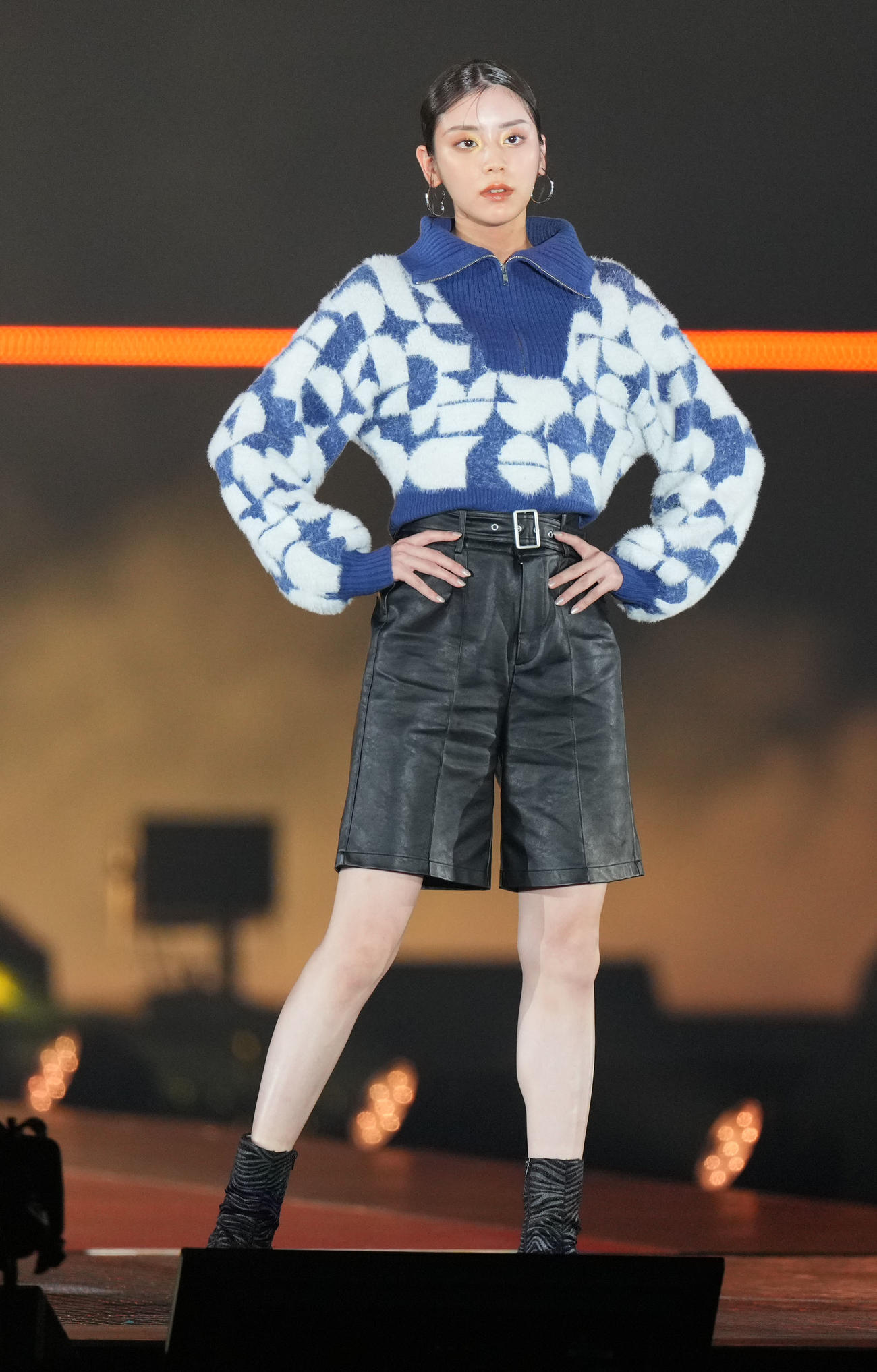 「Rakuten GirlsAward 2023 A／W」に登場した貴島明日香（撮影・横山健太）