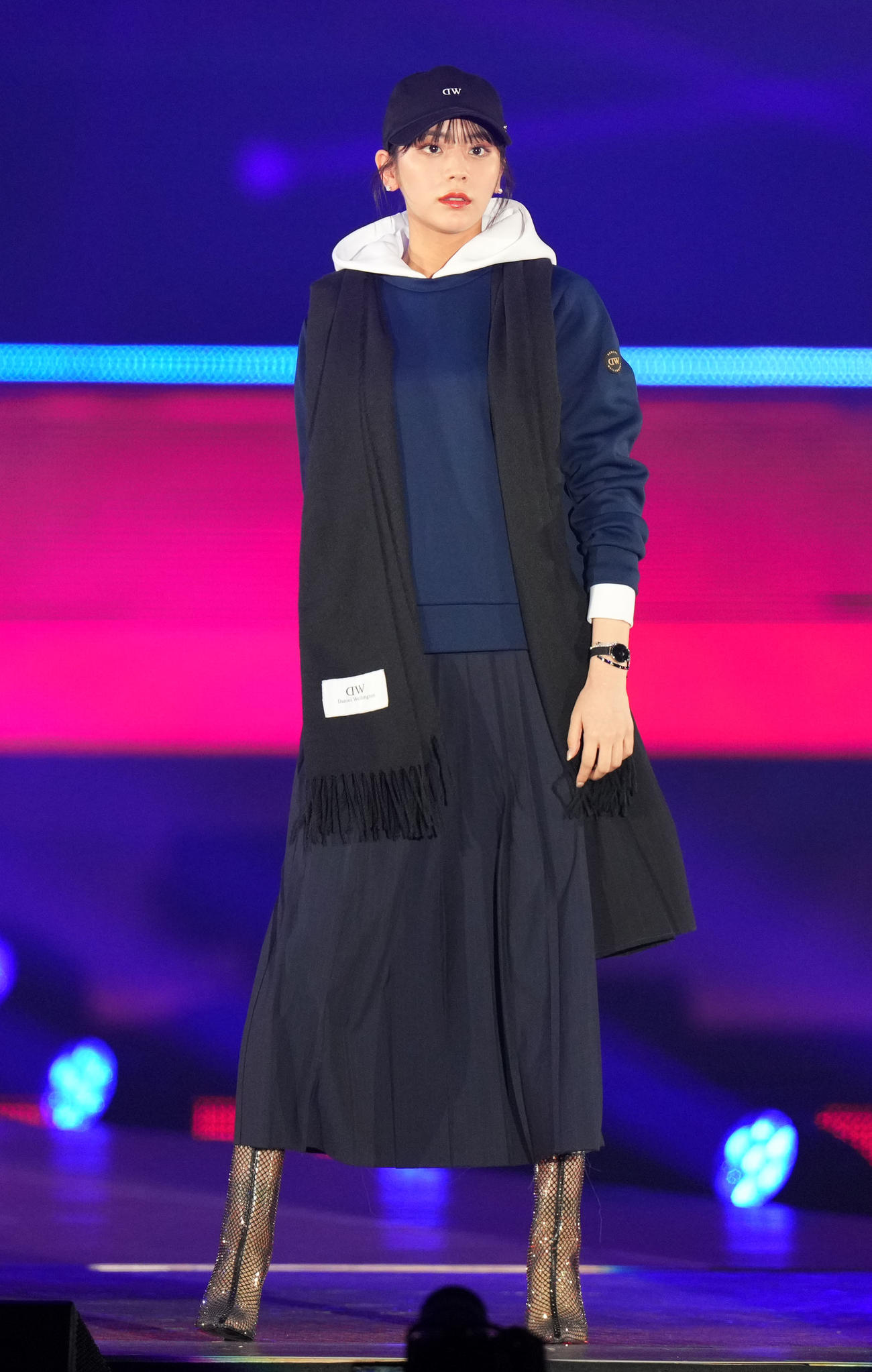 「Rakuten GirlsAward 2023 A／W」に登場した貴島明日香（撮影・横山健太）