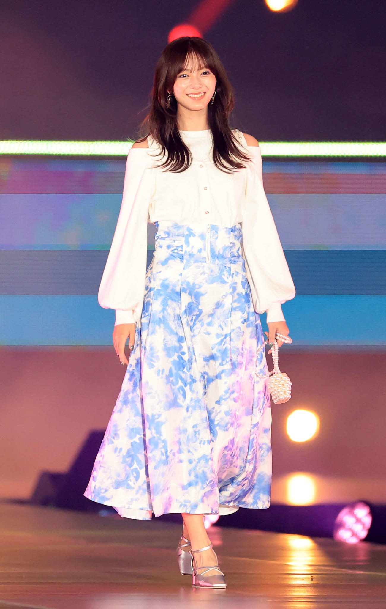 「Rakuten GirlsAward 2023 A／W」に登場した櫻坂46田村保乃（撮影・浅見桂子）